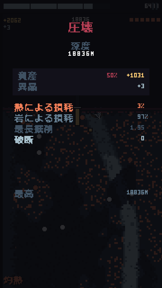 深層 — 硬い岩の内側に深鉱